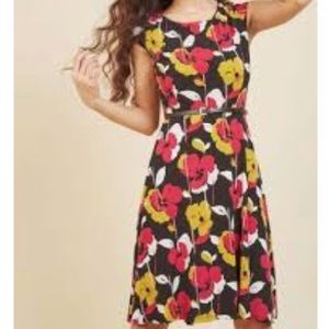 Nine West floral A-line dress.